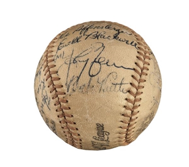 1948 Cincinnati Reds Spring Training Signed Baseball (24 signatures) with Babe Ruth
